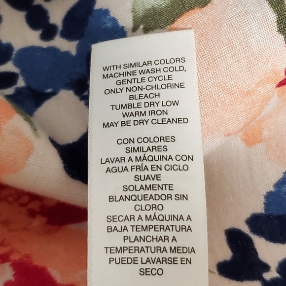 CHICO'S LIGHTWEIGHT JACKET BLUE FLORAL INTERIOR WOMEN SIZE 2 LARGE ONE BUTTON - Picture 10 of 15